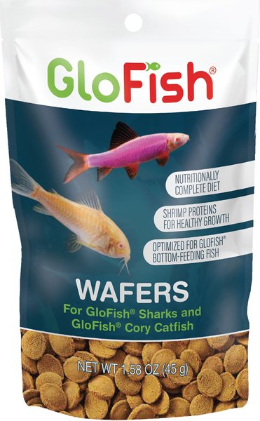 GloFish Shark & Cory Catfish Wafers Fish Food, 1.58-oz pouch slide 1 of 9