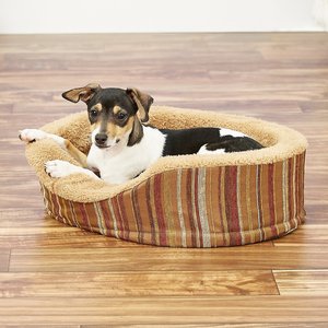 Petmate Antimicrobial Deluxe Bolster Cat & Dog Bed w/Removable Cover, Color Varies
