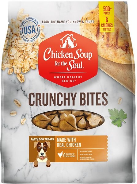 Chicken Soup for the Soul Crunchy Bites Chicken Biscuit Dog Treats, 32-oz bag slide 1 of 6