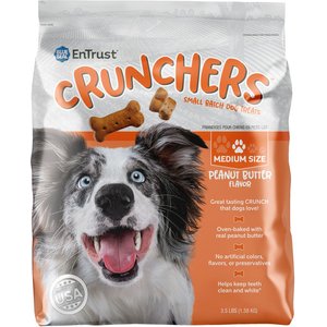 Blue Seal EnTrust Crunchers Peanut Butter Crunchy Dog Treats, Medium, 3.5-lb bag