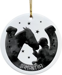 Custom Personalization Solutions Horse & Rider Personalized Christmas Tree Ornament