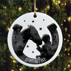 Custom Personalization Solutions Horse & Rider Personalized Christmas Tree Ornament slide 2 of 4