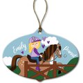 Custom Personalization Solutions Blonde Girl Riding Her Horse Personalized Christmas Tree Ornament