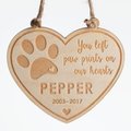 Custom Personalization Solutions Pet Memorial Wooden Personalized Christmas Tree Ornament