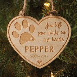 Custom Personalization Solutions Pet Memorial Wooden Personalized Christmas Tree Ornament slide 2 of 4