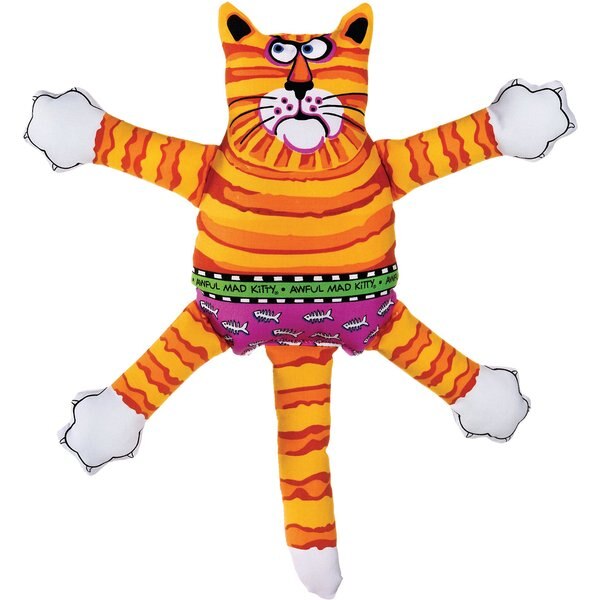 Petmate Fat Cat Incredible Strapping Yankers Dog Toy - Super Strong Trout Tug Toy