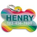 Custom Personalization Solutions Rainbow Wave Personalized Pet Tag