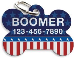 Custom Personalization Solutions Patriotic Stars & Stripes Personalized Pet Tag
