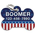 Custom Personalization Solutions Patriotic Stars & Stripes Personalized Pet Tag