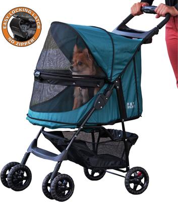 Show full view: Pet Gear Happy trails No-Zip Pet Stroller, Emerald slide 3 of 8