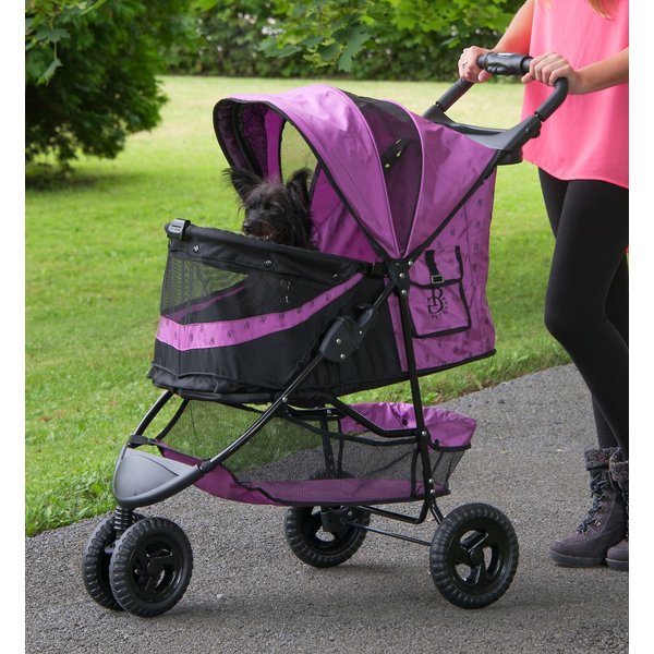 PET GEAR Expedition NoZip Dog & Cat Stroller, Boysenberry