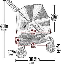 Pet Gear Special Edition No-Zip Dog & Cat Stroller, Orchid slide 2 of 7