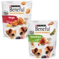 Purina Beneful Baked Delights Hugs with Real Beef & Cheese + Snackers with Apples, Carrots, Peas & Peanut Butter Dog Treats