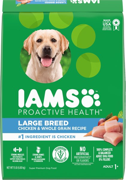 Iams Proactive Health Large Breed with Real Chicken Adult Dry Dog Food, 15-lb bag slide 1 of 10