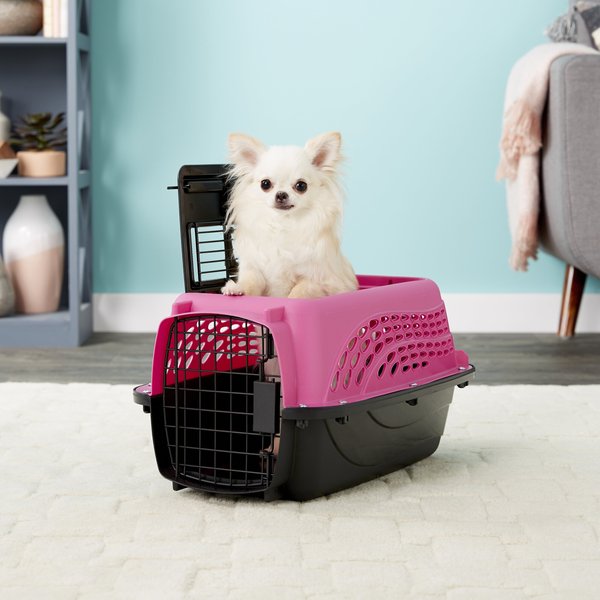 Petmate Two Door Top Load Dog & Cat Kennel, Small, Rose slide 1 of 11