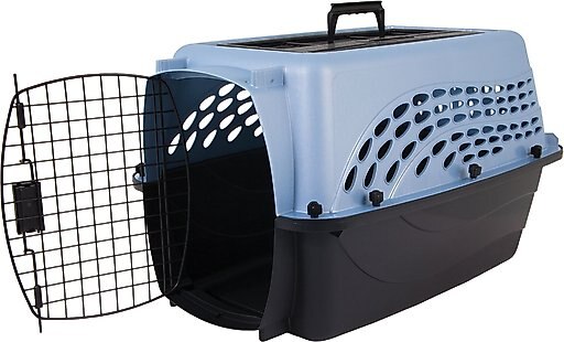 Petmate Two Door Top Load Dog & Cat Kennel, Medium, Blue