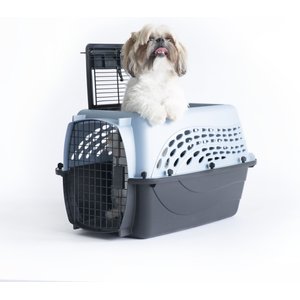 Petmate Two Door Top Load Dog & Cat Kennel, Medium, Blue