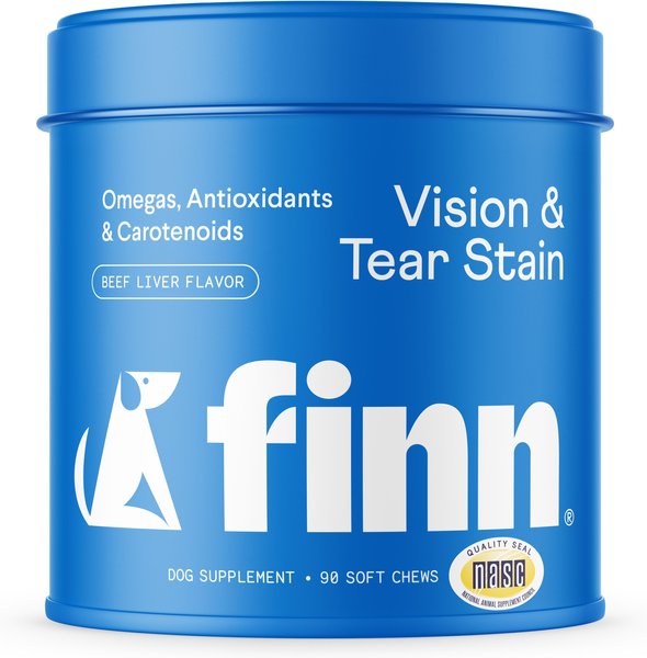 Finn Vision & Tear Stain Soft Chew Supplement for Dogs, 90 count slide 1 of 8