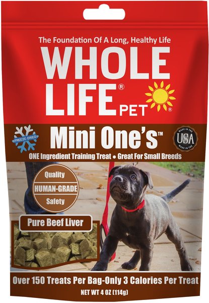 Whole Life Pet Mini One's Beef Liver Training Treats for Dogs, 4-oz bag slide 1 of 7