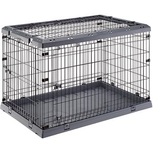 Ferplast Superior Hybrid ECO Dog Crate & Playpen, Gray, 48-in