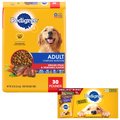 Pedigree Adult Complete Nutrition Grilled Steak & Vegetable Flavor Dry Dog Food +  Choice Cuts in Gravy Variety Pack Adult Wet Dog Food, 3.5-oz pouch, case of 30