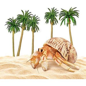 SunGrow Miniature Artificial Coconut Trees for Hermit Crab Tank & Reptile Terrarium Décor, 15 count
