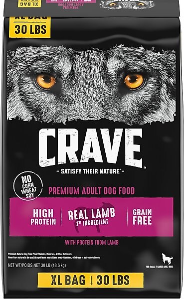 Crave High Protein Lamb Adult Grain-Free Dry Dog Food, 30-lb bag slide 1 of 11
