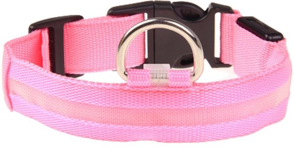 Petsonik Standard LED Dog Collar Pink Large slide 1 of 9