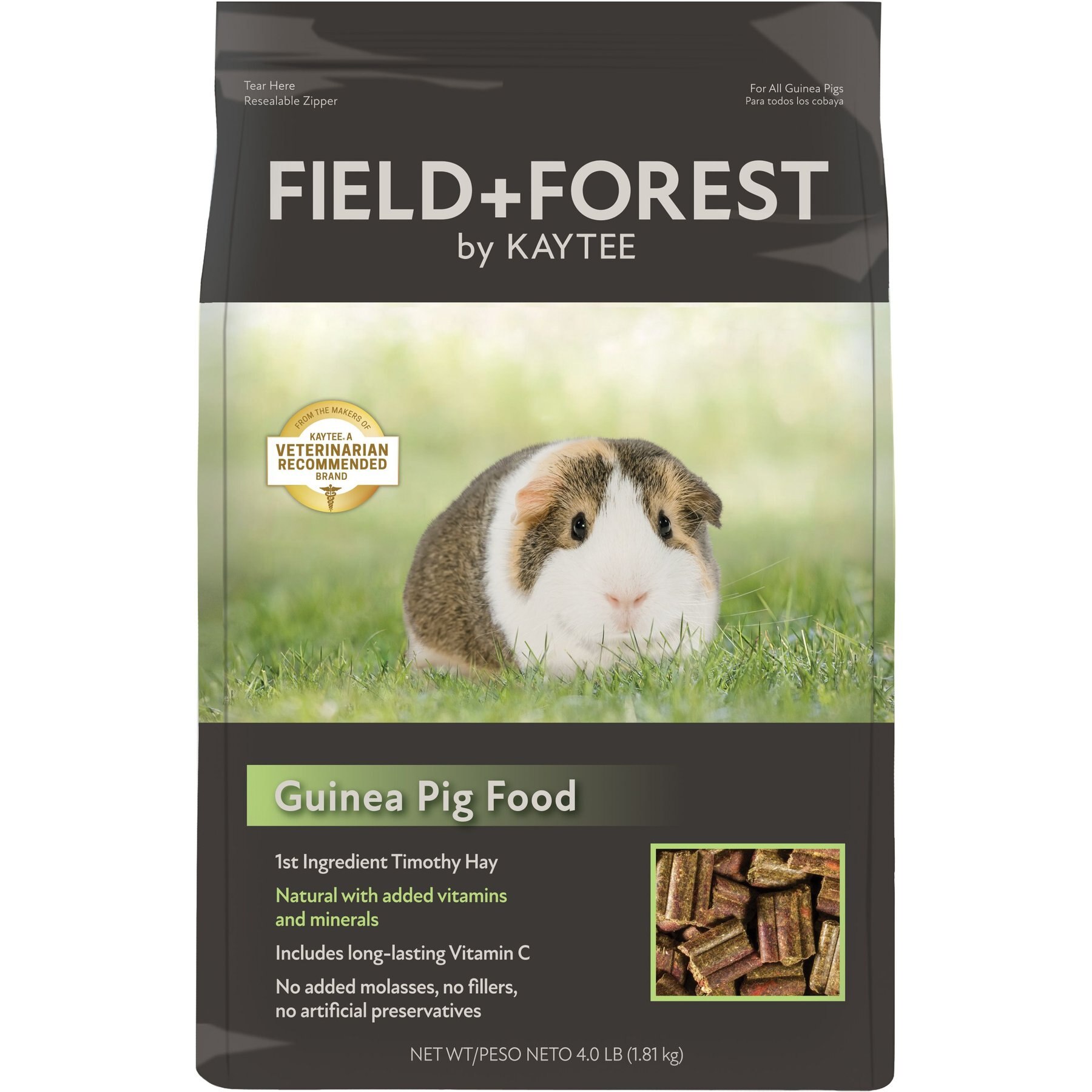 Field+Forest by Kaytee Guinea Pig Food, 4-lb bag