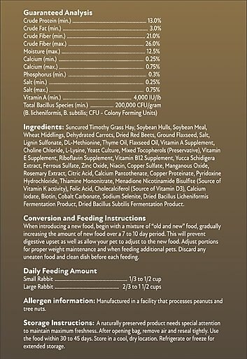 Field+Forest by Kaytee Rabbit Food, 4-lb bag