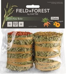 Field+Forest by Kaytee Mini Hay Bales Carrot Marigold Small Pet Hay, 7-oz bag, 2 count