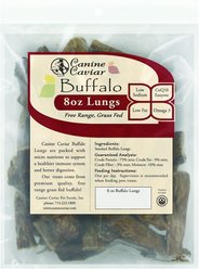 Canine Caviar Buffalo Lungs Dog Treats, 8-oz bag