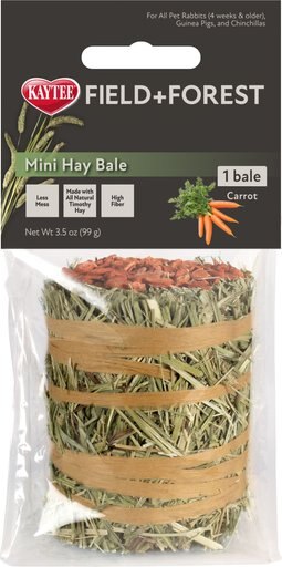 Field+Forest by Kaytee Mini Hay Bale Carrot Small Pet Hay, 3.5-oz bag