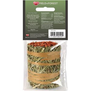 Field+Forest by Kaytee Mini Hay Bale Carrot Small Pet Hay, 3.5-oz bag