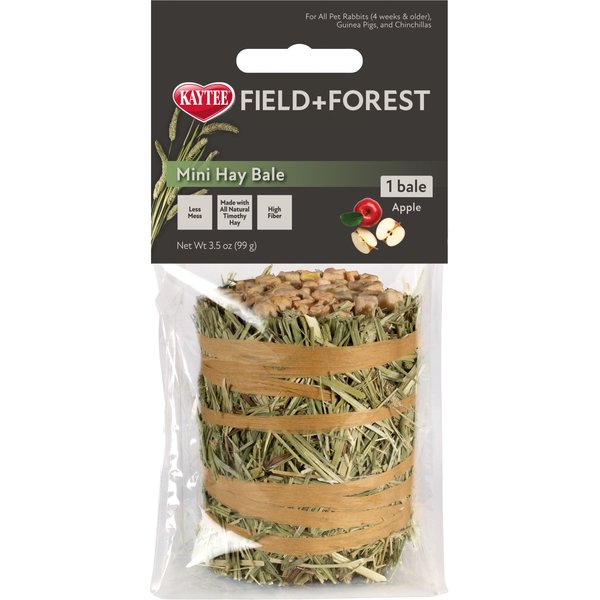 Kaytee Mini Hay Bales Apple Small Pet Hay, 3.5-oz bag