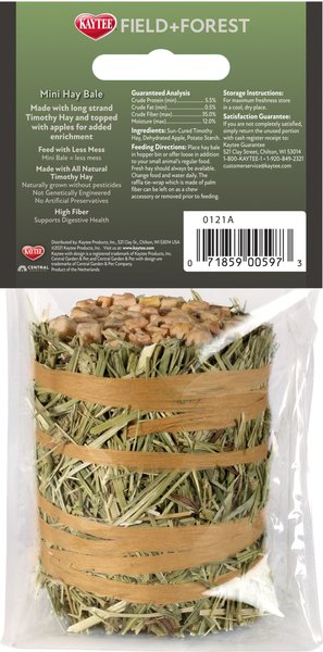 Field+Forest by Kaytee Mini Hay Bales Rose Small Pet Hay, 3.5-oz bag