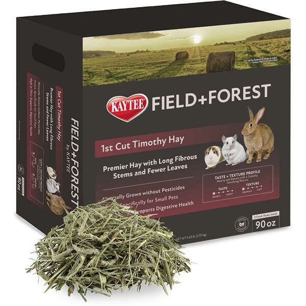 FIELD+FOREST BY KAYTEE 1st Cut Timothy Small Pet Hay, 90oz box