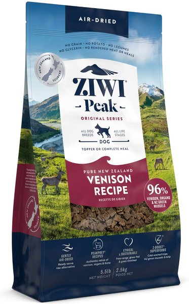 Ziwi Peak Venison Grain-Free Air-Dried Dog Food, 5.5-lb bag slide 1 of 8