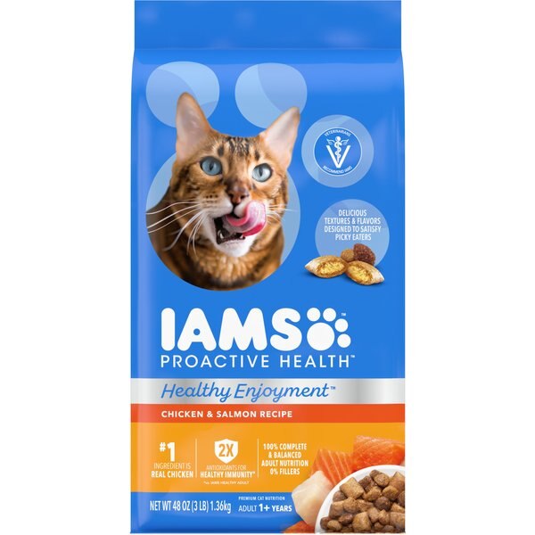 IAMS Proactive Health Healthy Enjoyment Immune Support Chicken & Salmon ...