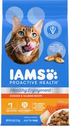 Iams Proactive Health Healthy Enjoyment Immune Support Chicken & Salmon Adult Dry Cat Food, 6-lb bag