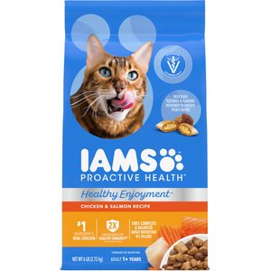 Iams Proactive Health Healthy Enjoyment Immune Support Chicken & Salmon Adult Dry Cat Food, 6-lb bag