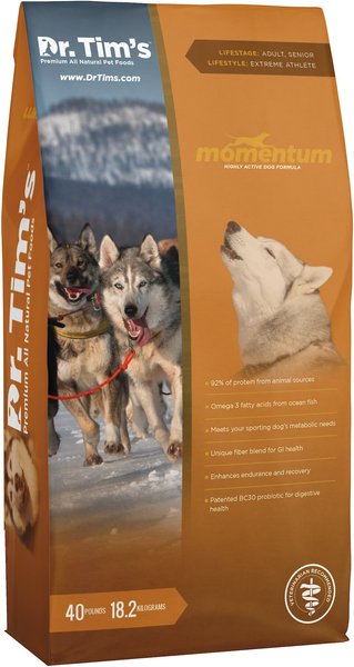Dr. Tim's Highly Athletic Momentum Formula Dry Dog Food, 40-lb bag slide 1 of 5