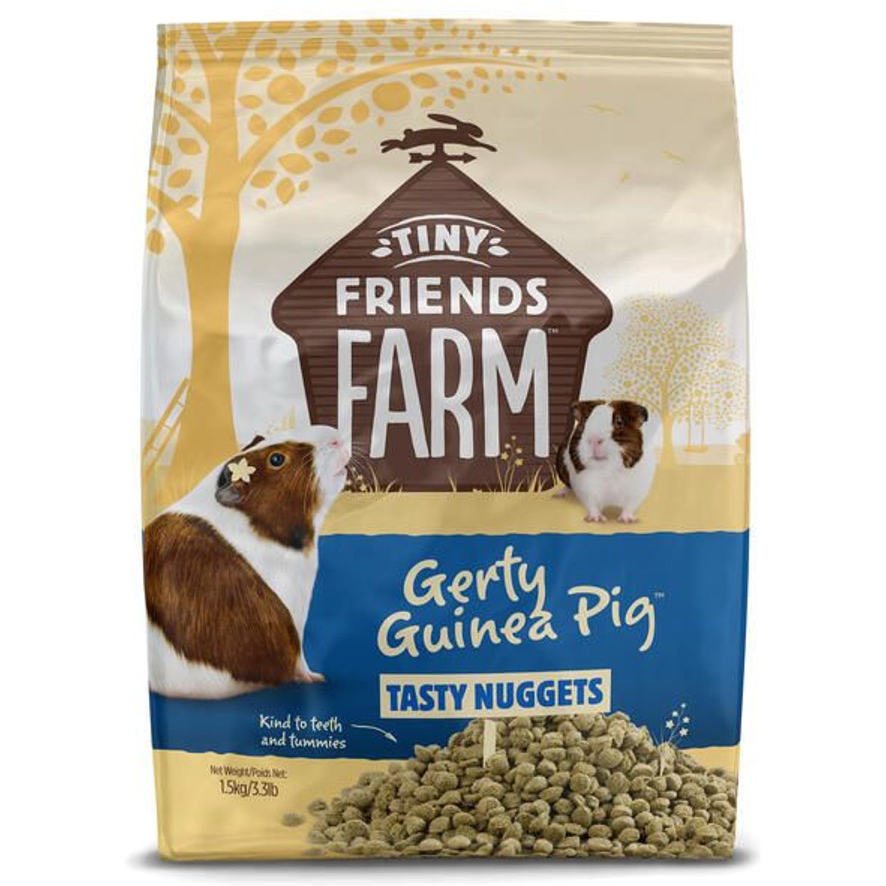 Tiny Friends Farm Gerty Tasty Nuggets Guinea Pig Food, 3.3-lb bag