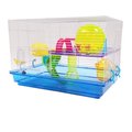 YML Rectangle Hamster Habitat Cage & Accessories, Blue