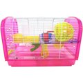 YML Dome Hamster Habitat Cage & Accessories, Pink