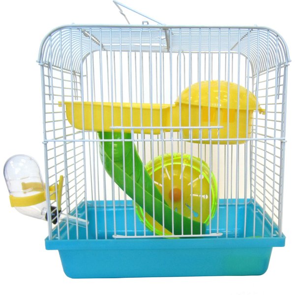 YML Square Hamster Habitat & Accessories, Blue, Small - Chewy.com
