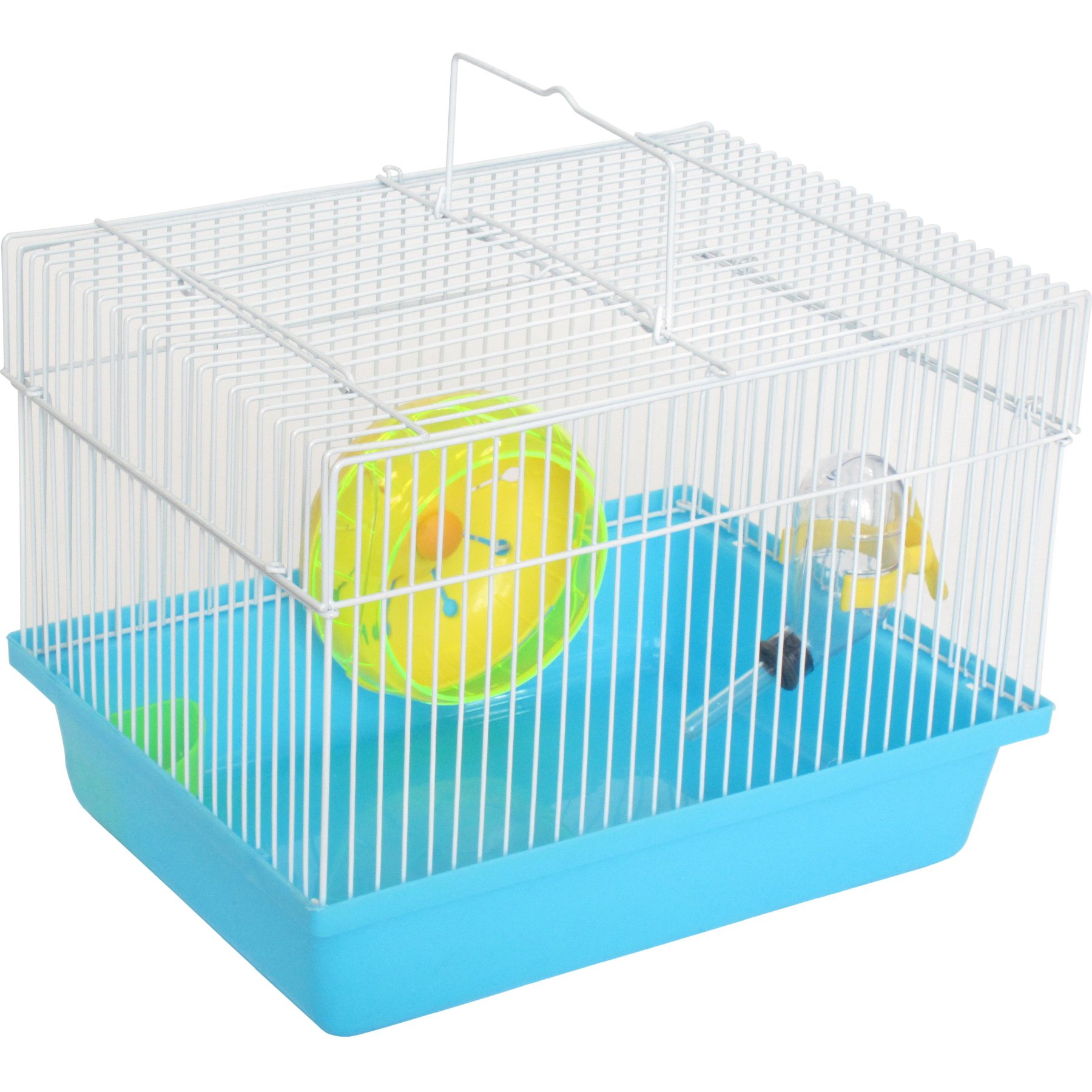 YML Dwarf Hamster or Mouse Cage with Color Accessories, Blue