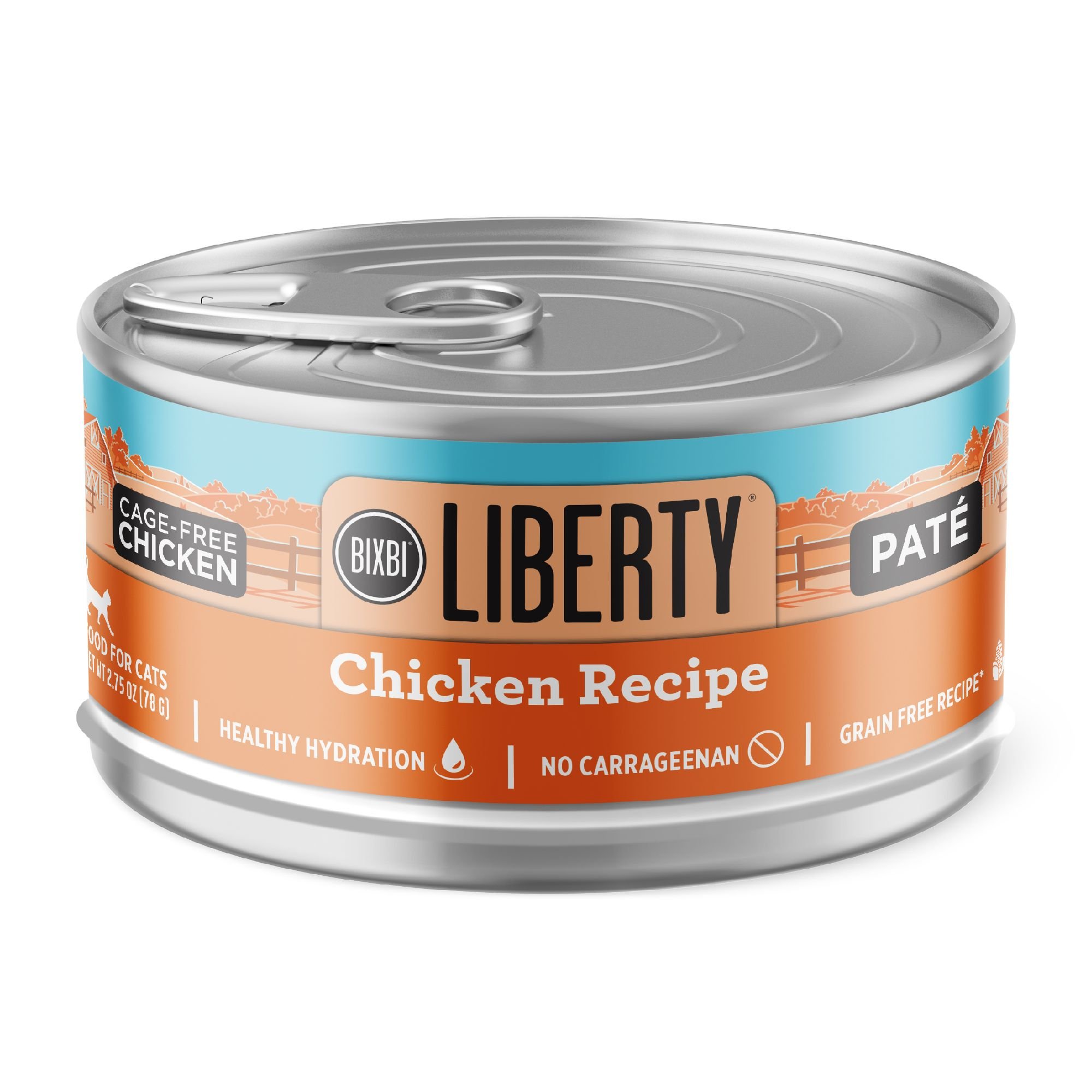 BIXBI Liberty Chicken Pate Recipe Grain Free Wet Cat Food 2.75 oz