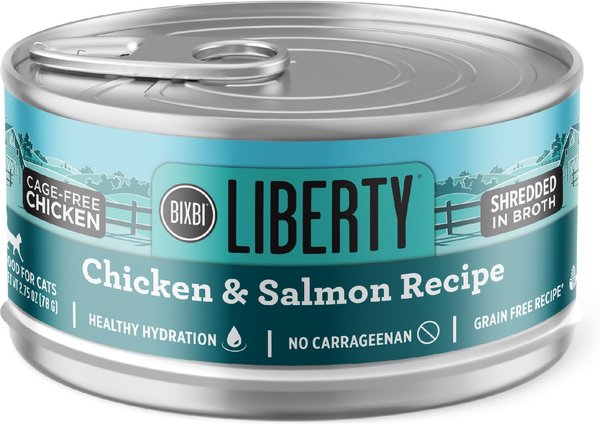 BIXBI Liberty Chicken Salmon Recipe in Broth Grain Free Wet Cat