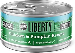 BIXBI Liberty Chicken & Pumpkin Recipe in Broth Grain-Free Wet Cat Food, 2.75-oz can, case of 24